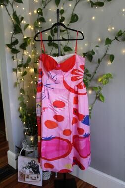 Tomato Print Bustier Midi Dress | Tagged 3XL Fits Like XL